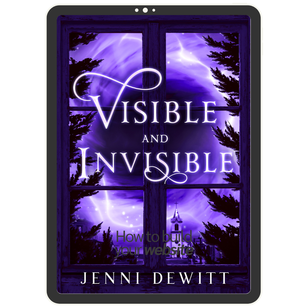 Ebook cover for "Visible and Invisible" which is book #1 in Jenni Dewitt's Faith and Shadows Christian supernatural suspense series.